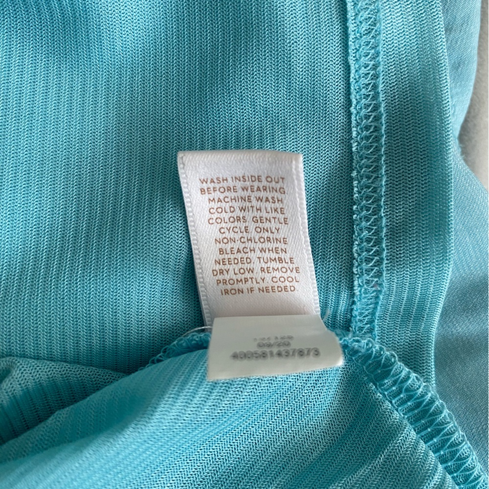 LC Lauren Conrad Asymmetrical Aqua Skirt - Picture 6 of 6